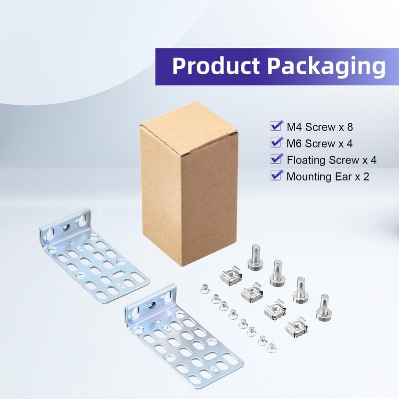 PhyinLan 1U Rack Mount Kit for Cisco Switches Rack Ears for Catalyst 3750/3750G/3750V2 Series and 2960 Series - Image 4
